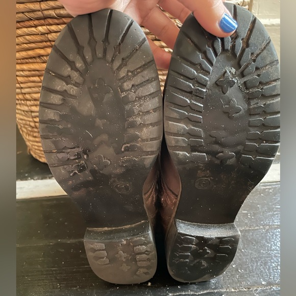 Brown Leather Combat Boots - Picture 5 of 6